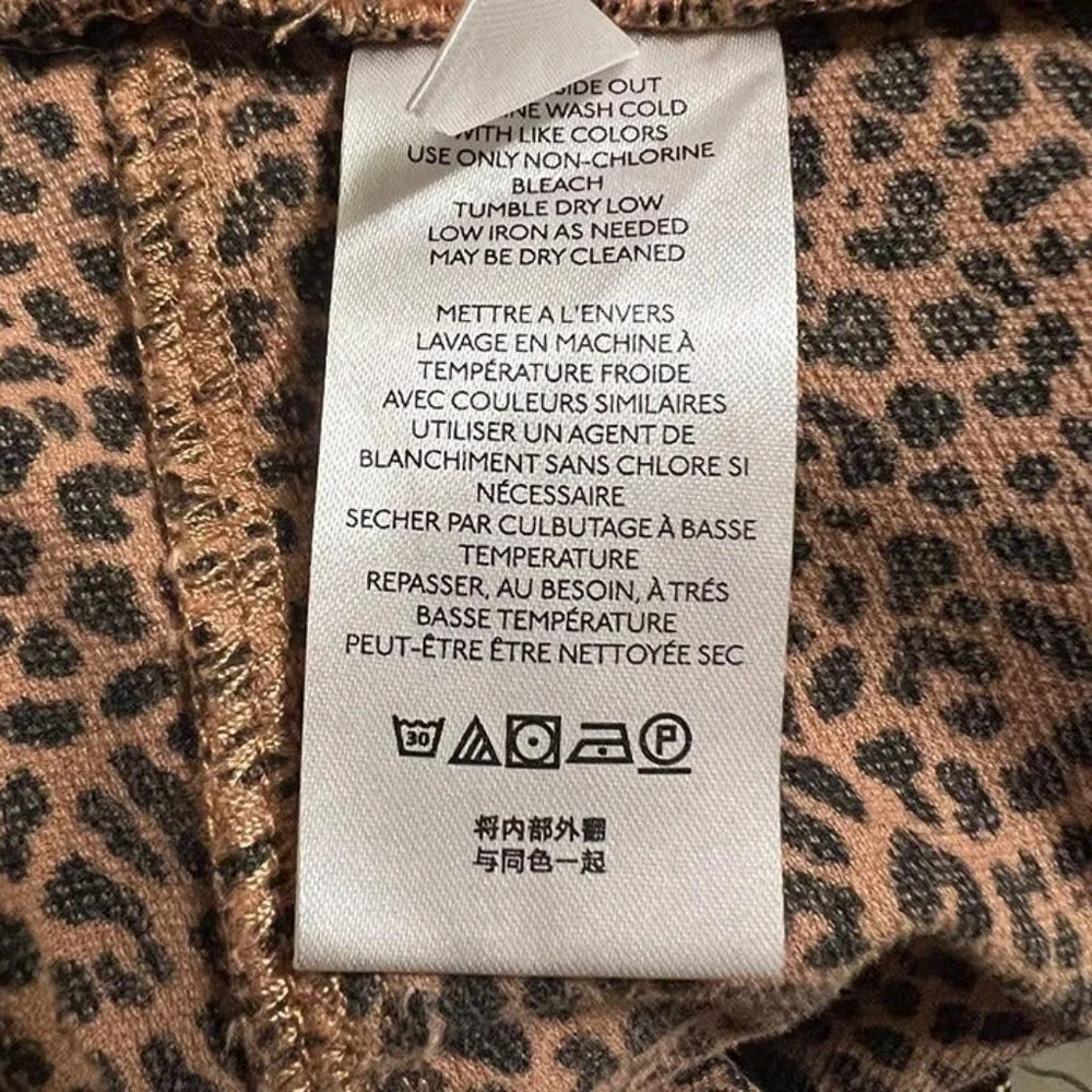 Anthropologie Kalea Leopard Print Corduroy Joggers Size Medium - Picture 9 of 11